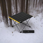 iClimb Ultralight Compact Camping Folding Table with Carry Bag (Black - S)