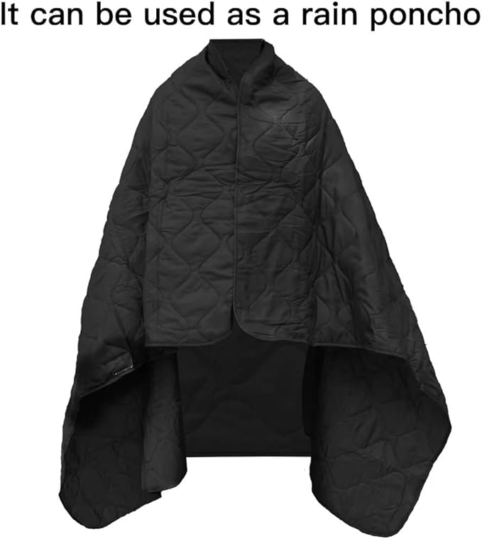 LOOGU Camo Blanket Waterproof Insulation Poncho Liner for Outdoor Camping, Hiking, Hunting, Survival, Backpacking, Picnicking