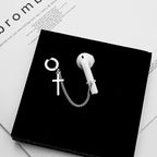 ZOSTLAND 1 Pair Creative Earphone Anti Lost Sports Earring Clip Earclip Strap Wireless Earhook Earbud Ear Bud Holder Connector Compatible with Airpods 1/2/Pro/3 Beats Fit Pro Sony (Cross Clip)