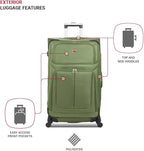 SwissGear Sion Softside Expandable Luggage, Evergreen, Checked-Large 29-Inch