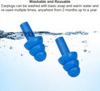 100 Pair Reusable Soft Silicone Ear Plugs Waterproof - Washable Ear Plugs for Swimming Music Concerts Construction Shooting Hunting Motor Sports Hunting Movie Earplugs for Sleeping Noise Cancelling