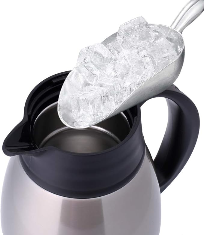 GiNT Stainless Steel Thermal Coffee Carafe, Double Walled Vacuum Water and Beverage Dispenser, 12 Hour Heat Retention, 65 OZ /1.9 Liter, Silver