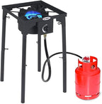 Camplux Propane Burner 130,000 BTU, Single Gas Burners, Outdoor Stove for Home Brewing, Turkey Fry, Maple Syrup Prep