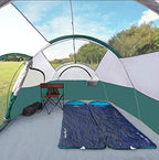 CAMPROS CP Tent 8 Person Camping Tents, Weather Resistant Family Tent, 5 Large Mesh Windows, Double Layer, Divided Curtain for Separated Room, Portable with Carry Bag