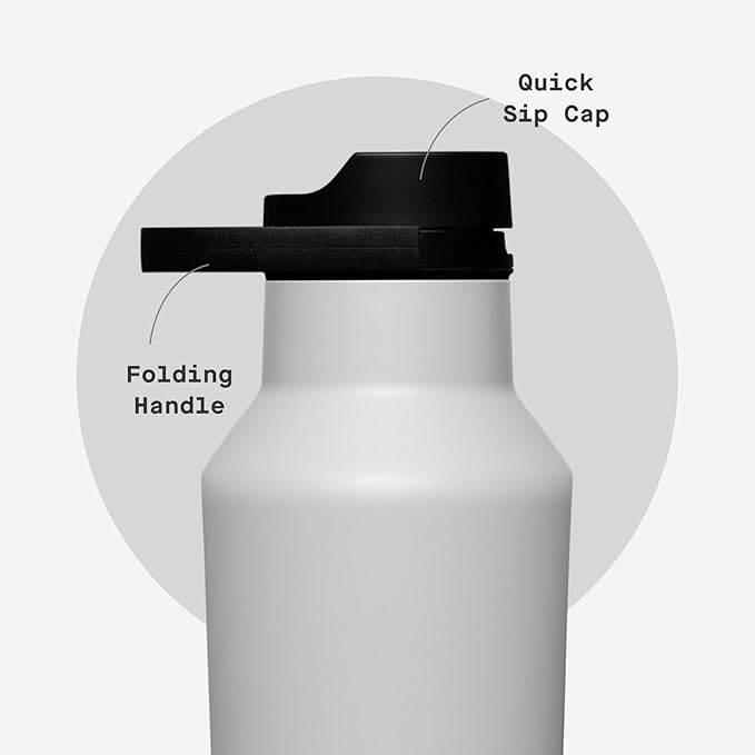 Corkcicle Sport Canteen - Keeps Drinks Cold 25 Hours - Stainless Steel Water Bottle - Triple-Insulated - Spill-Proof - Summer Drinkware Gift - Keeps Drinks Ice Cold - 20 oz - River Rock