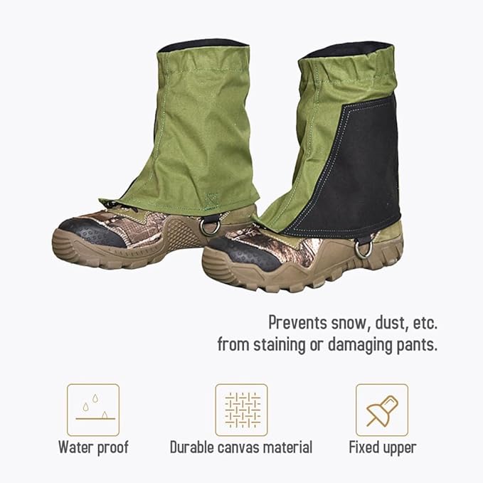 Waterproof Gators for Hiking Boots and Shoes Lightweight Adjustable Leg Gaiters for Men Women Gaiters for Hiking Snowshoeing