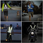 Reflective Vest Running Gear, 2Pack High Visible Safety VES for Cycling Jogging Running Walking, Adjustable for Men Women Kids