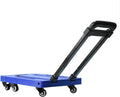 Heavy Duty Folding Cart Portable Trolley for Camping Luggage & Home Use Multi Functional Outdoor Wagon Foldable Hand Truck (Blue)