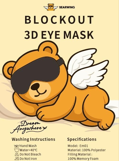 Premium Ultra-Light Sleep Mask, Only 0.73oz, 100% Light Blocking, Comfortable 3D Countered Memory Foam, Lash Extension Eye Masks for Sleep, Travel, Office, for Men Women Side Sleeper, Black