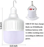 5.8*3.8 inch Rechargeable Camping Lantern , IPX4 Waterproof LED Light - 2400mAh Battery, USB Charging, 5 Light Modes for Tent/Hiking/Hurricane