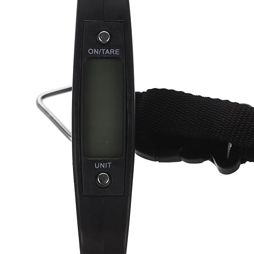 TEHAUX Portable Handheld Luggage Scale with Webbing Strap Digital LCD Weight Scale for Travel Suitcases with Large Handle Hook for Baggage