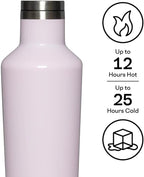 Corkcicle Classic Canteen - Keeps Drinks Cold for 25 Hours - Triple-Insulated Stainless Steel - Dishwasher Safe - Summer Drinkware Gift - Keeps Drinks Ice Cold - 16 oz - Powder Puff