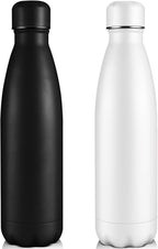 Volhoply 25oz Insulated Water Bottles 1/2/4 Pack, Double Wall Stainless Steel Vacuum Flask Keeps Cold & Hot, BPA Free Leakproof Bottle (Assorted,2 Pack)