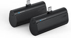 VEGER 2 Packs of Small USB C Portable Chargers, 5000mAh Power Bank Fast Charge Travel Essentials Battery Pack Compatible for iPhone 17/Air/17 Pro/17 Pro Max, Samsung Galaxy S25/S24/Android