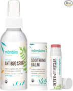 Mambino Organics Outdoor Set - Anti-Bug Mosquito Repellent Spray, Soothing Stick – All Natural, DEET-Free, Citronella Insect Repellant – 4 Fluid Ounces