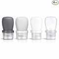 1 oz Travel Bottles, Leakproof Silicone Squeeze Bottle Mini Travel Size Container for Toiletries Lotion Shampoo and Conditioner Liquid Salad Dressing to go Condiment, TSA Approved, 4 Pack
