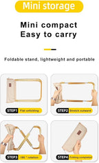 THE LIMIT Mini Folding Stool with Carry Bag for Travel, Hiking, BBQ, Fishing and Leisure (Khaki)