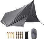 FREE SOLDIER Waterproof Portable Tarp Multifunctional Outdoor Camping Traveling Awning Backpacking Tarp for Shelter Rain (Gray 10×10.5ft)
