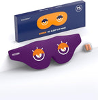 EVA BELLE Sleep Mask Women Men, Comfy Blackout Eye Mask for Deep Sleep, 3D Memory Foam Sleeping Mask, Silk Sleep Eye Cover, Cute Funny Eyeshade Covers, Adjustable Elastic Strap & Soft Breathable