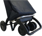 ROLSER I-Max Tweed 4 Wheel 2 Swivelling Foldable Shopping Trolley - Blue