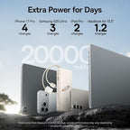 Baseus Portable Charger with Built in Cable, 100W Laptop Power Bank 20000mAh Bundle with PICOGO 67W USB C Charger, Smallest 3 Port Fast Charging Block with Foldable Plug
