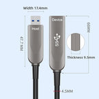 164ft/50m USB Am to Af Fiber Optic Data Cable, 10Gbps Long Distance Data Transfer USB 3.1 Am to Af, for VR, Camera, PC, Laptop, Webcam, Printer, Webcam etc.