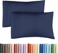 King Standard Pillow Cases Set of 2 - Soft Hotel Quality Pillowcase Covers - Comfy Bedding for Women, Men, Kids and Teens - Machine Washable Pillow Protectors - 2 Piece Set - King Standard Navy Blue