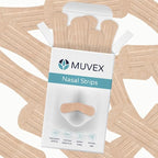 Muvex Nasal Strips – Extra Strong Anti-Snoring Nose Strips for Sleeping & Sports | Wide Fit | Sweat-Resistant | Hypoallergenic | 30 Count