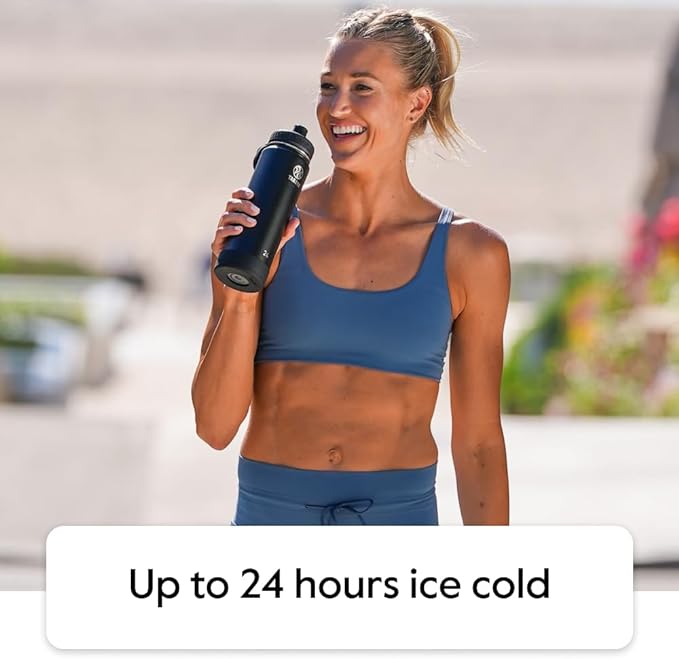 Takeya Actives 40 oz Water Bottle with Straw Lid - Double Wall Stainless Steel Insulation - Dishwasher Safe & BPA-Free - Removable Bumper - Honeycomb