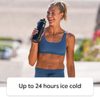 Takeya Actives Water Bottle with Straw Lid - Durable & Easy-Care Water Bottle with Stainless Steel Insulation - BPA-Free Lid with Carry Handle & Straw - Dishwasher-Safe - 18 oz, Blush