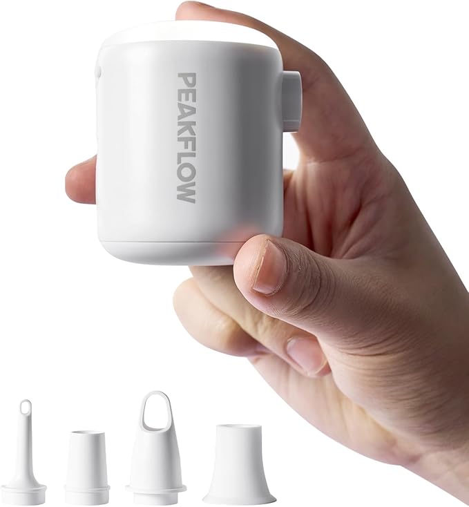 Air Pump for Inflatables,Mini Air Pump – 360L/min Inflation, 4Kpa Pressure, 2200mAh USB-C Rechargeable, Ultra-Light with Camping Light & SOS Mode – for Air Mattress, Sleeping Pads, Pool Floats