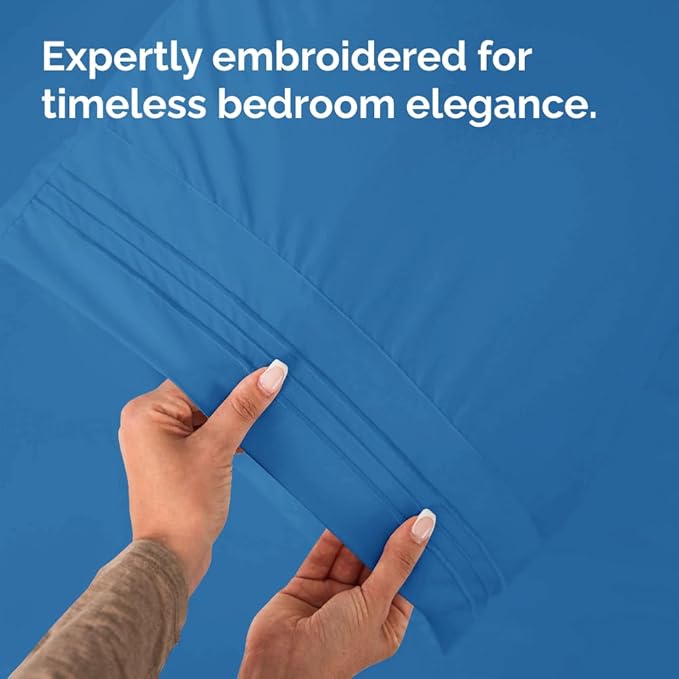 Queen Pillow Cases Set of 2 - Ultra Soft Hotel Quality Pillowcase Covers - Comfy Cozy Bedding for Women, Men, Kids & Teens - Machine Washable Pillow Protectors - 2 Pieces Set - Queen Size Royal Blue