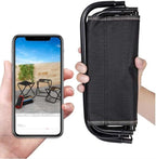 Portable Folding Camping Stool, Lightweight Aluminum Frame, Black Oxford Fabric, 10.2 x 10.2 x 11 inches