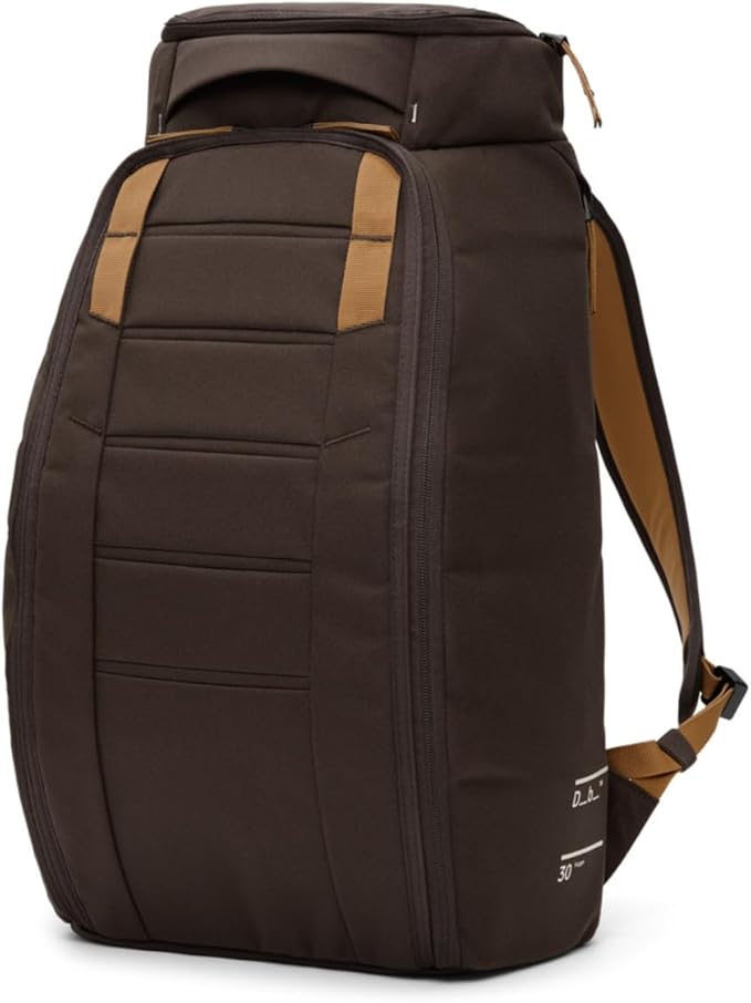 Db Journey The Hugger - Durable Travel Backpack with Laptop Compartment for Work & Gym, Luggage Backpack with Roller Bag Attachment, Full-Zip Main Compartment, 30L - Espresso