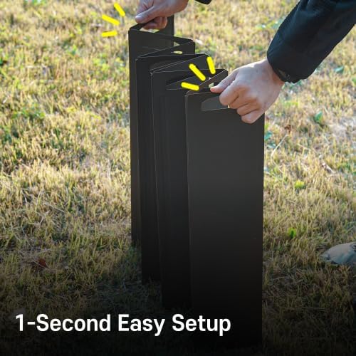 OLG Camp Stove Windscreen 23.6 inch Camping Shield (Tinplate) Wind Screen for Stoves