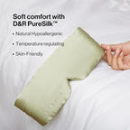 Dore & Rose Deep Sleep Mask Light Blocking, 23 Momme Mulberry Silk Eye Mask, Ultra Soft, Adjustable - Travel Sleeping Mask for Men & Women - Olive