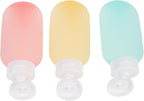 3pcs 60ml Abs Travel Bottles with Flip Cap, Refillable Lotion and Shampoo Squeeze Containers for Toiletries, Leak-resistant Sub-packing Bottles for Travel and Personal Care