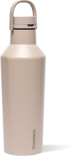 Corkcicle Classic Sport Canteen Insulated Water Bottle - Keeps Beverages Cold 25 Hours - Triple Insulated - Summer Drinkware Gift - Keeps Drinks Ice Cold - Leak-Proof Cap - 32 oz - Desert