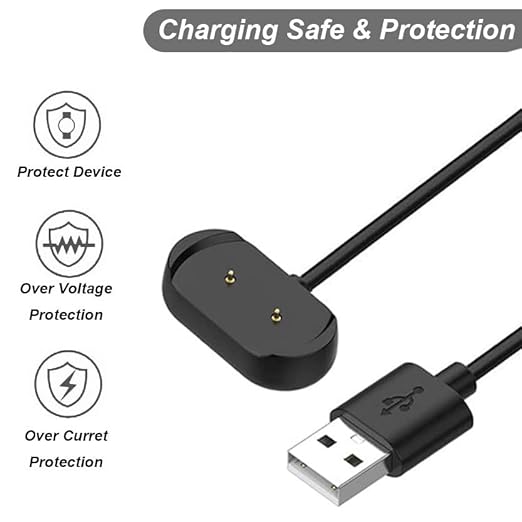 Charger for Amazfit Bip 5/3, T-Rex Pro, GTS 4 Mini, GTS 2/2e, GTR 2/2e, 2 GTR Mini Smart Watch - Replacement Magnetic Charging Cable (2-Pack, 1m/3.3ft)