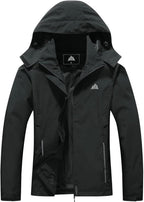 MOERDENG Women's Waterproof Rain Jacket Lightweight Raincoat Hooded Hiking Jacket Softshell Windbreaker