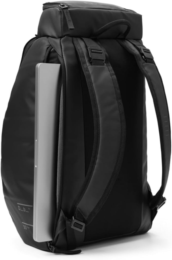 Db Journey The Hugger - Durable Travel Backpack with Laptop Compartment for Work & Gym, Luggage Backpack with Roller Bag Attachment, Full-Zip Main Compartment, 30L - Charcoal Grey