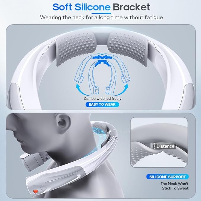 Hands-Free Portable Neck Fan - 6000mAh High Capacity Battery, USB Dual Port Fast Charging, Ultra-Quiet 6 Speeds Cooling Air, 360° Airflow for Outdoor, Indoor, Office, Travel - Gray