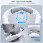 Hands-Free Portable Neck Fan - 6000mAh High Capacity Battery, USB Dual Port Fast Charging, Ultra-Quiet 6 Speeds Cooling Air, 360° Airflow for Outdoor, Indoor, Office, Travel - Gray