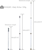 HIKEMAN Tent Poles Camping Poles for Tarp Awning Canopy Porch Sun Sails Tarpaulin Headroom Aluminium Adjustable Telescoping