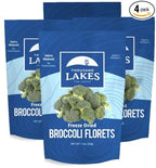 Thousand Lakes Freeze Dried Vegetables - Broccoli Florets 4-pack 1.2 ounces (4.8 ounces total) | 100% Florets - No Stems | No Salt Added