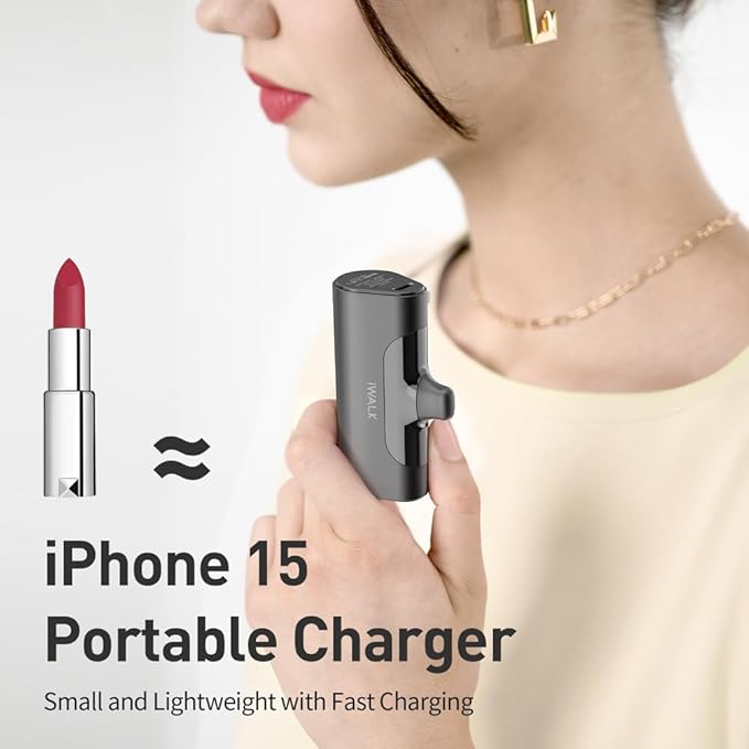 iWALK 4500mAh Portable Charger & 10000mAh Power Bank with Built-in Plug & Cable, Compatible with iPhone 15/16/16 Plus/16 Pro/16 Pro Max, Samsung Galaxy S25/S24/S23 Android