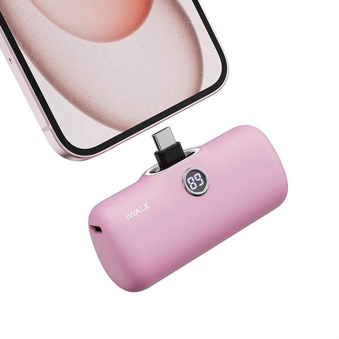 iWALK USB-C Portable Charger for iPhone 15/16, Mini 20W 4,800mAh Wireless Power Bank Fast Charging Travel Battery Pack Compatible with iPhone 16/15/15 Plus/15 Pro/15 Pro Max, Andriod Phone Samsung