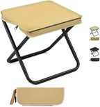 Portable Stool, Camping Chair, Portable Foldable Fishing Stool, Adult Portable Chair, with A Load Capacity of 330 Pounds, Suitable for Camping, Hiking and Fishing (Khaki)