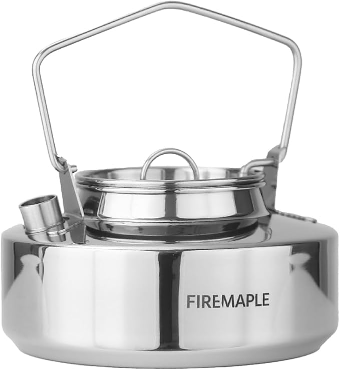 Fire-Maple Antarcti Portable 0.6 Liter Lightweight Stainless Steel Camping Kettle | Durable and Portable Camp Tea Pot | Ideal for Bushcraft and Outdoor Campfire Use