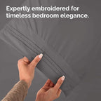 King Standard Pillow Cases Set of 2 - Soft Hotel Quality Pillowcase Covers - Comfy Bedding for Women, Men, Kids and Teens - Machine Washable Pillow Protectors - 2 Piece Set - King Standard Dark Grey